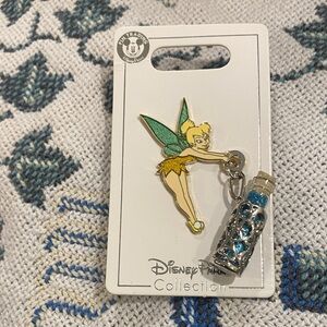 New Disney Parks Tinker Bell Pin with Blue Potion Charm